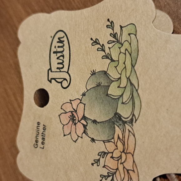 Justin Leather Bracelet with Black and Tan Design - Picture 2 of 4